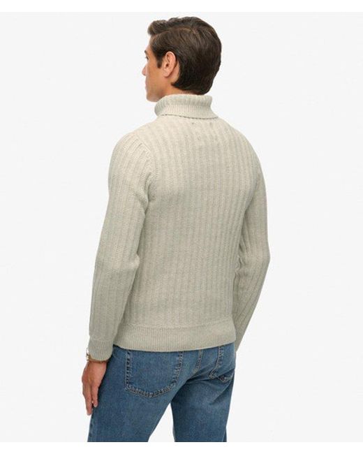 Superdry Gray & Co The Merchant Store - Ribbed Roll Neck Jumper for men