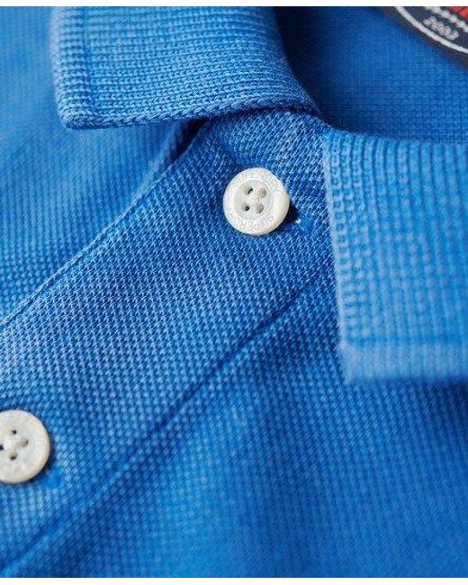 Superdry Blue Superstate Polo Shirt for men