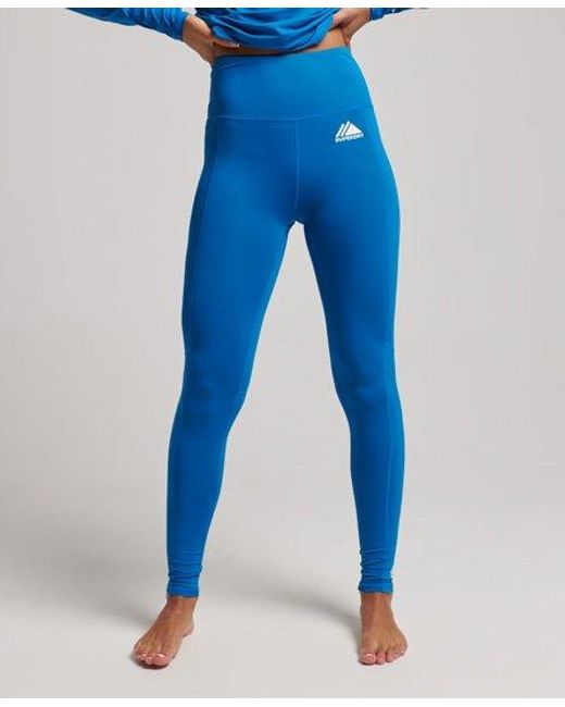 Superdry Blue Base Layer Gym Leggings