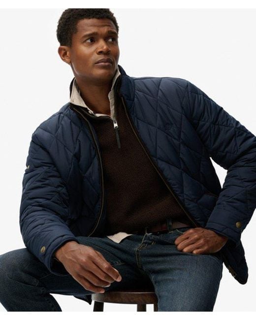 Superdry Blue Quilted Estate Liner Jacket for men