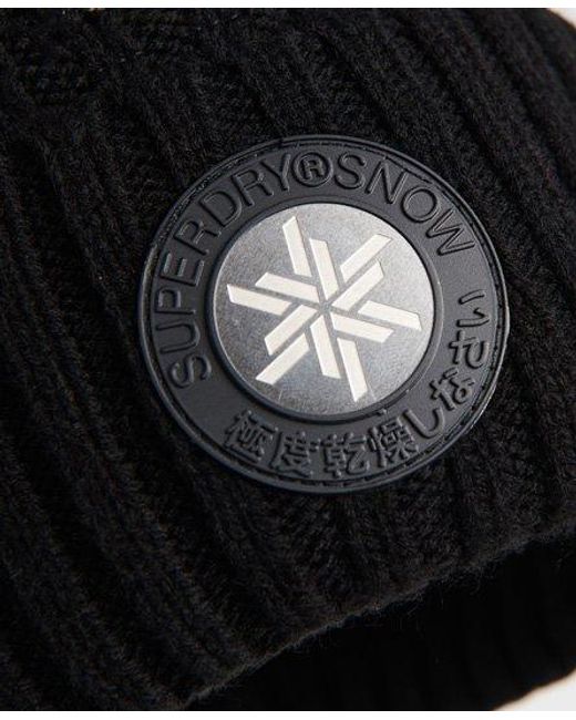 Superdry Purple Snow Beanie Onyx