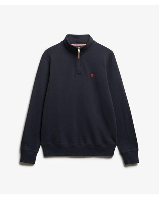 Superdry Blue & Co Preppy Half Zip Jumper for men
