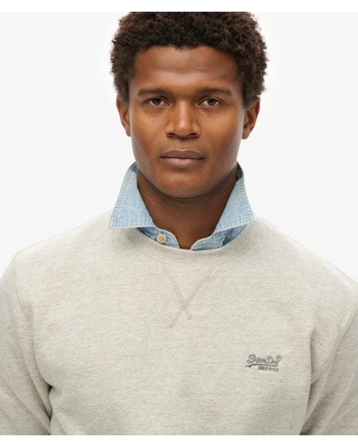 Homme Sweatshirt Essential Logo Col Rond Taille Superdry pour homme en coloris Natural