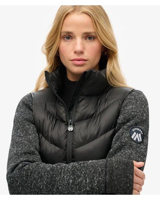 Superdry Black & Co Storm Knit Hybrid Jacket