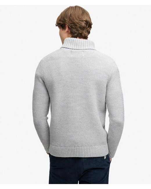 Superdry Jacob Cable Coltrui in het Gray voor heren