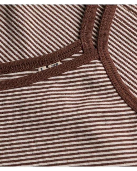 Superdry Athletic Essentials Cami Slanke Pasvorm in het Gray
