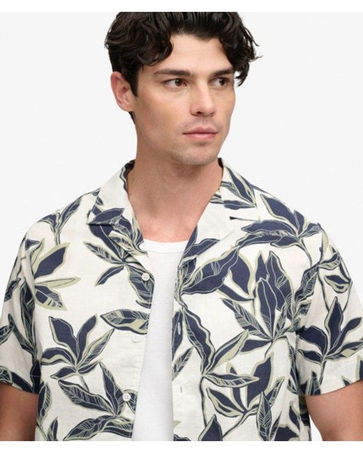 Superdry Blue & Co Cabana Poolside Short Sleeve Shirt for men