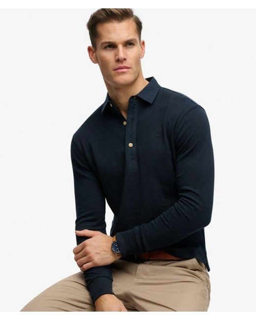 Superdry Blue & Co Classic Preppy Long Sleeved Top for men
