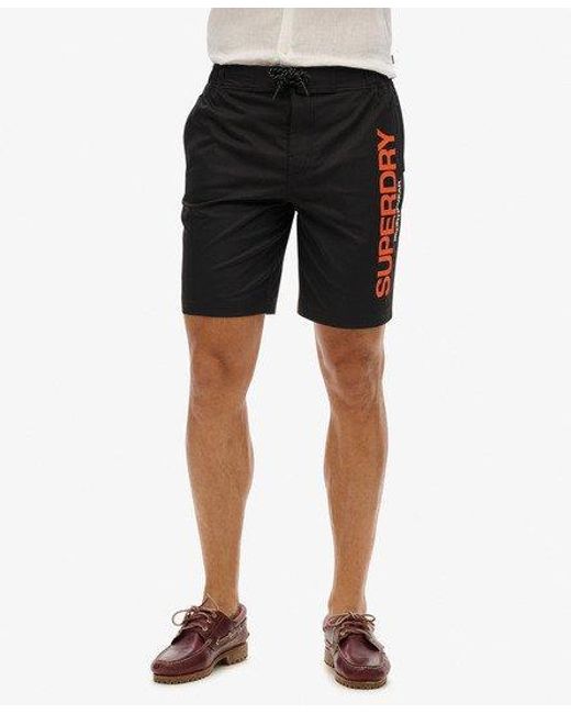 Superdry White Classic Sportswear Recycled Board Shorts for men