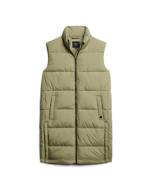 Superdry Green Longline Quilted Gilet