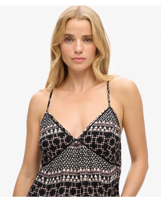 Superdry Black & Co Printed Woven Cami Top