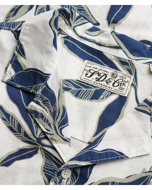 Superdry Blue & Co Cabana Poolside Short Sleeve Shirt for men