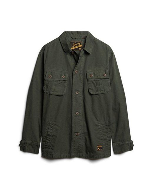 Superdry Green Military Overshirt Jacket for men