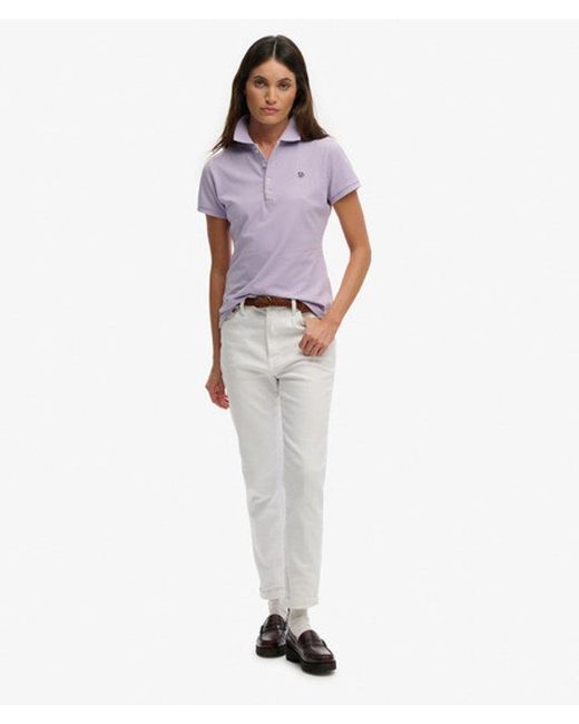 Superdry Purple & Co Heritage Slim Fit Polo Shirt