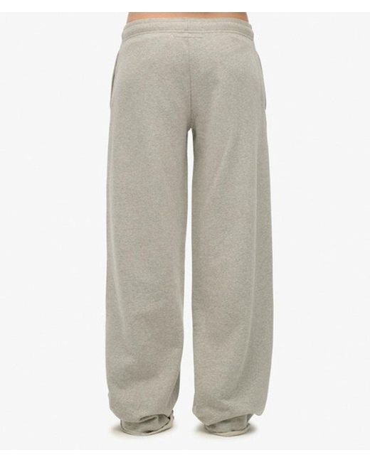 Superdry Athletic Essentials joggingbroek Met Wijde Pijpen in het White
