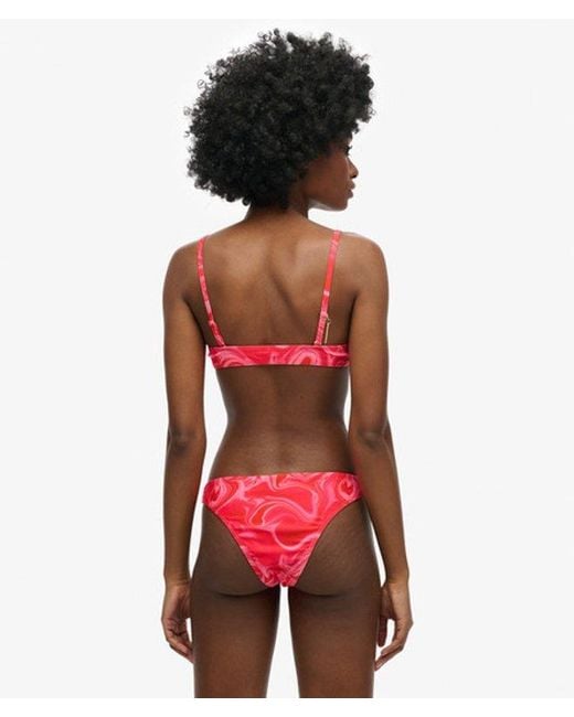 Superdry Cheeky Bikinibroekje Met Print in het Red