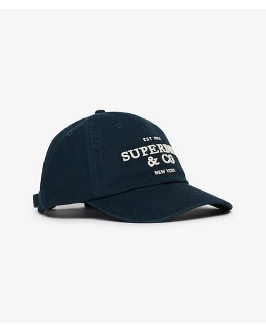 Superdry Blue Company Logo Baseball Cap
