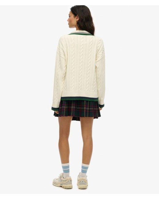 Superdry Black Check Mini Skirt