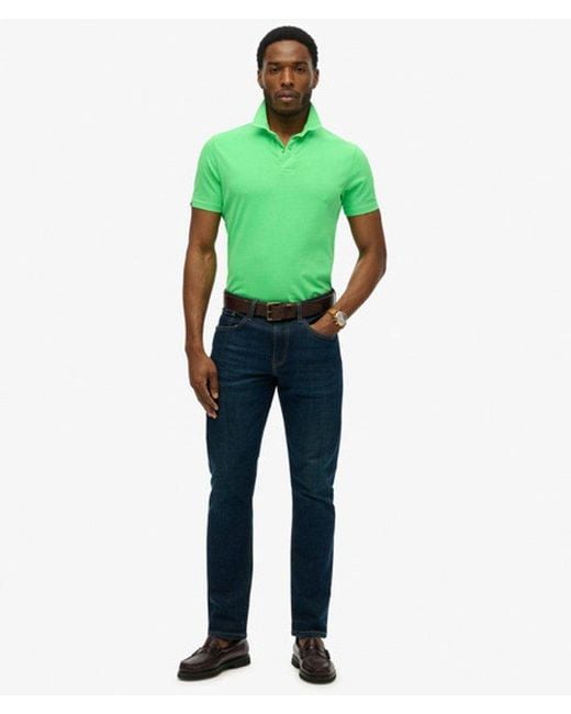 Superdry Green & Co Essential Jersey Polo Top for men
