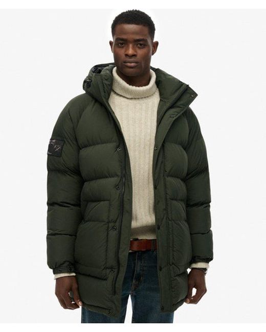 Superdry Green & Co Xpd Long Baffle Parka Jacket for men