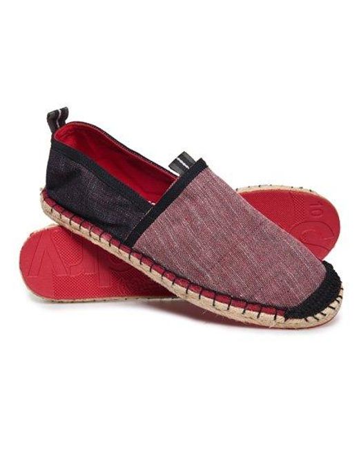 Superdry Red Classic Espadrilles State for men