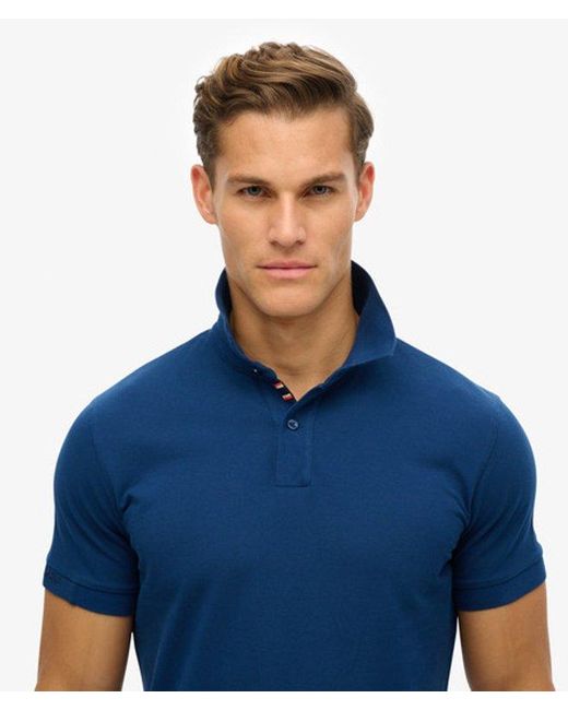 Superdry Blue & Co City Pique Polo Shirt for men