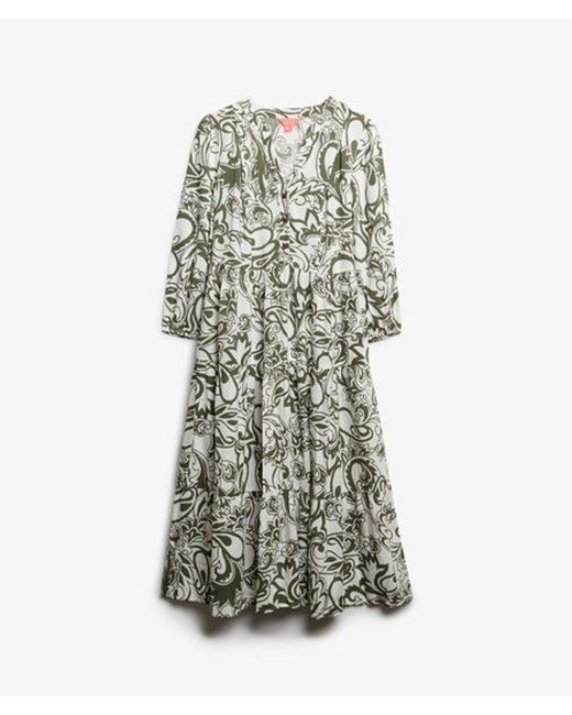 Superdry White & Co Woven Tiered Midi Dress