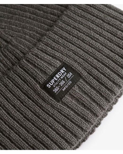 Superdry Gray & Co Workwear Knitted Beanie Hat