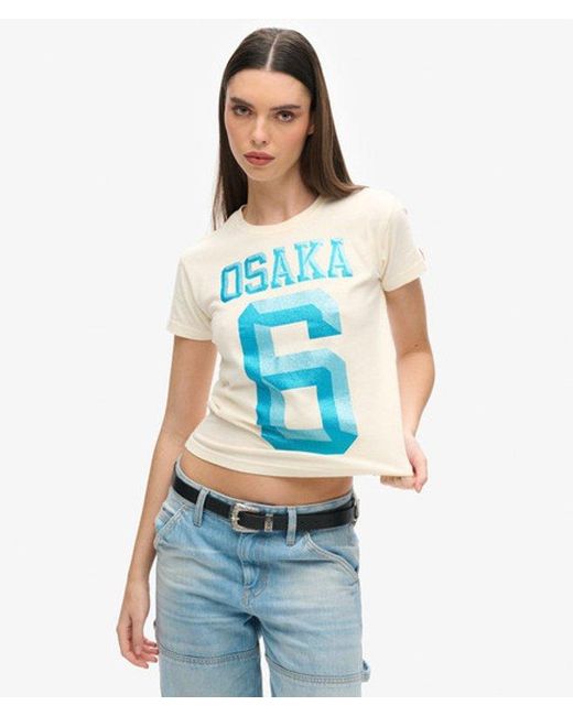 Superdry Blue & Co Osaka 6 Embellished 90s T-shirt