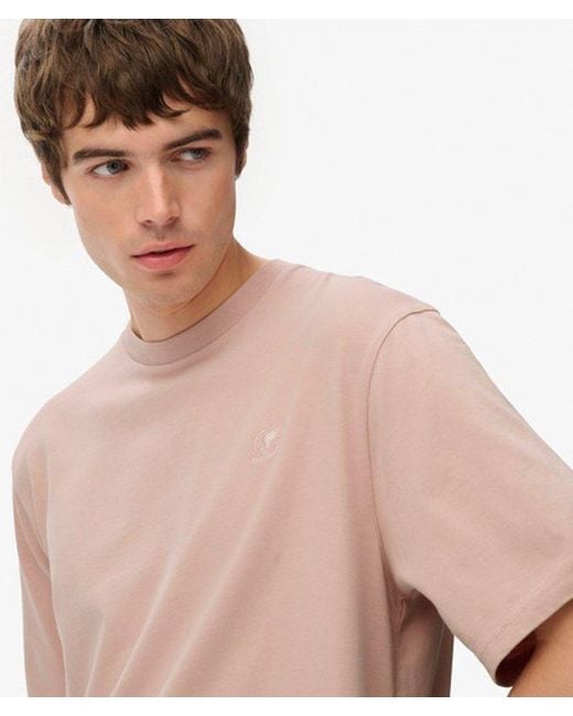 Superdry Pink Blank Oversized T-Shirt for men