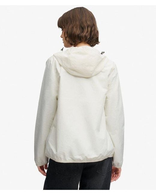 Superdry White Essential Tri Windbreaker Jacket