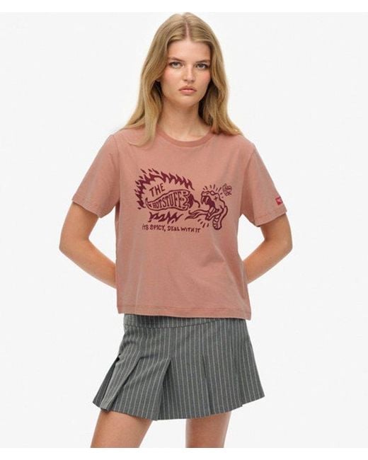 Superdry Brown & Co Roadside Trade Relaxed T-shirt