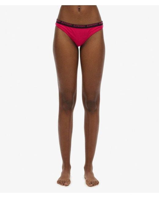 Bas de bikini espiègle élastique Superdry en coloris Pink