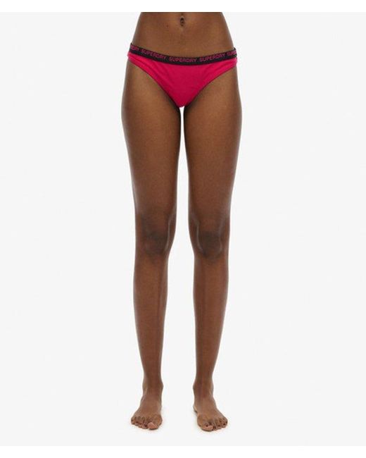 Bas de bikini espiègle élastique Superdry en coloris Pink
