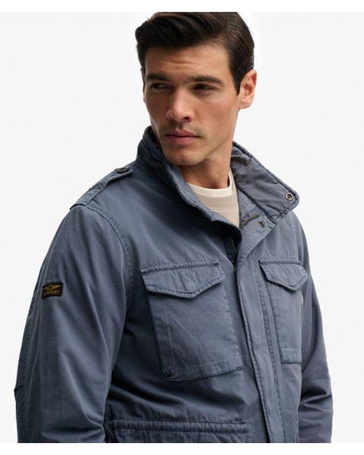 Superdry Blue Cotton M65 Jacket for men