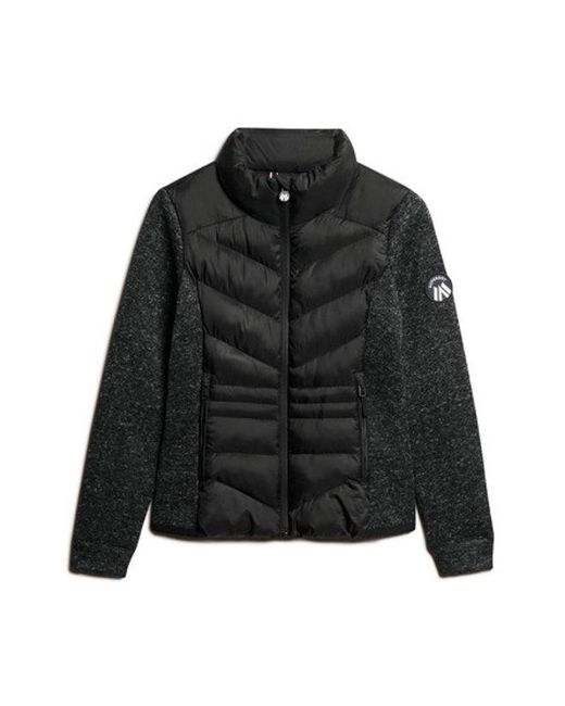 Superdry Black & Co Storm Knit Hybrid Jacket