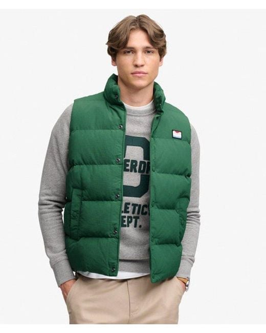 Superdry Green Non Hood Short Everest Gilet for men