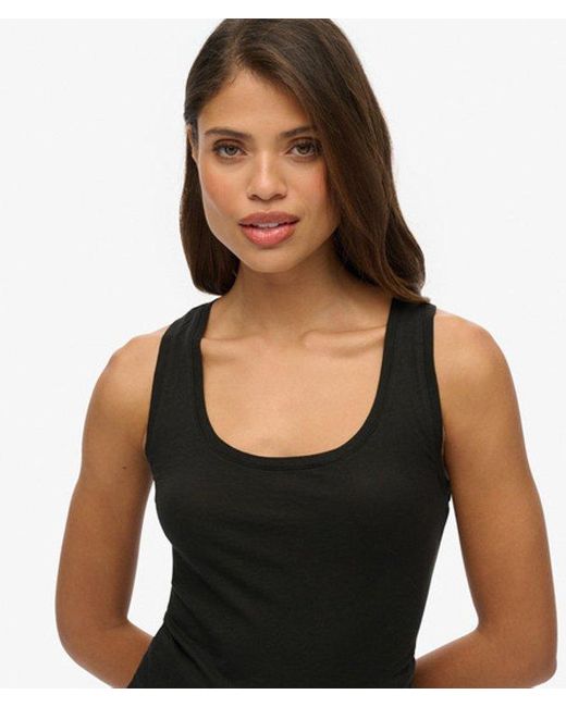 Superdry Black & Co Studios Lightweight Racer Vest Top
