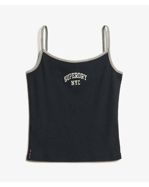 Superdry Black Athletic Essentials Cami Top