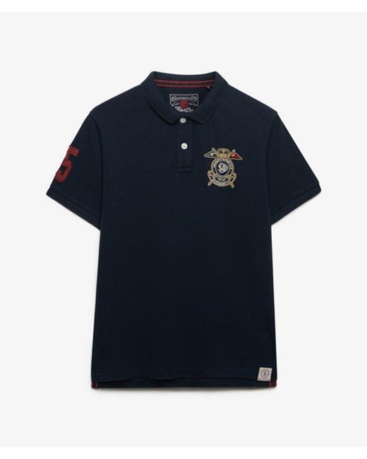 Superdry Blue & Co Crest Polo Shirt for men