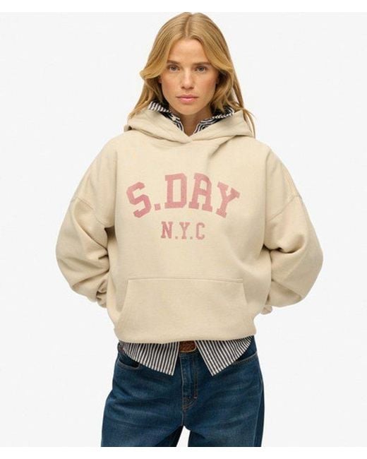 Superdry Brown & Co Athletic Essentials Relaxed Hoodie