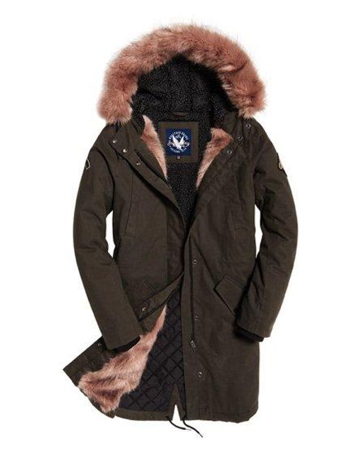 superdry borderlands fur lined parka