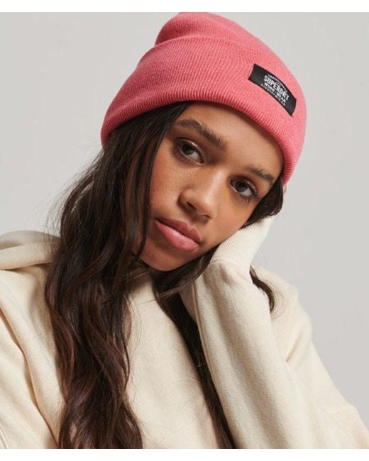 Superdry Pink & Co Classic Knitted Beanie