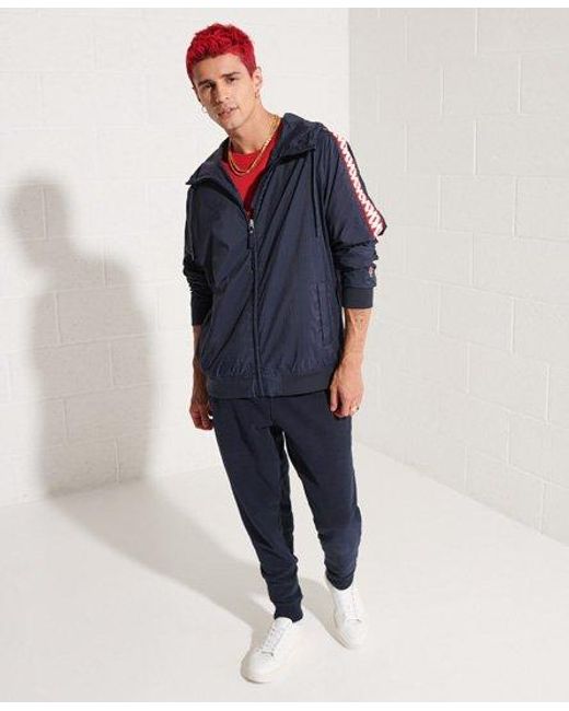 Superdry Blue Hooded Track Sd-Windrunner Jacket Deep for men