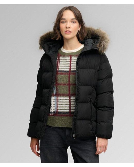 Superdry Black & Co Fuji Belted Puffer Jacket