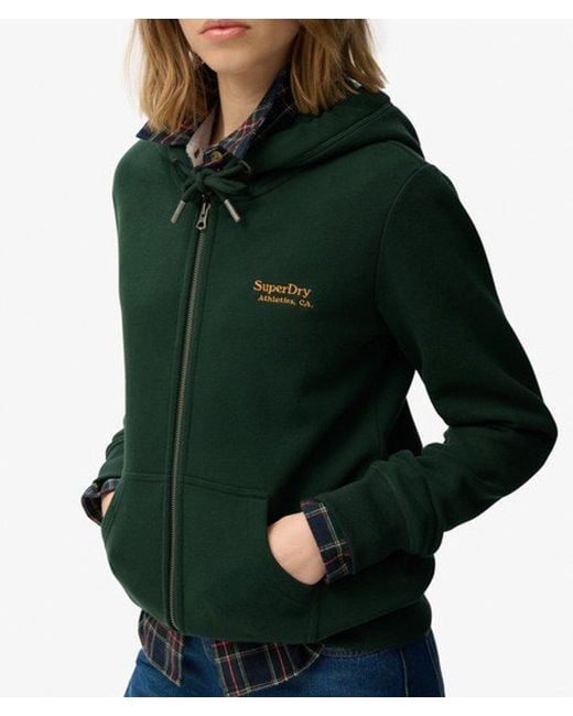 Veste à Capuche Superdry Essential Pour Femme - Coupe Classique - Logo Brodé - Fermeture éclair, Poches