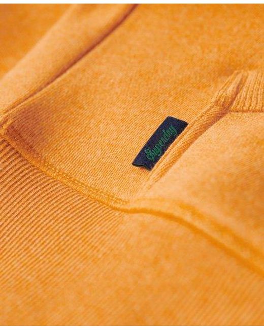 Superdry Orange Essential Baseball Hoodie for men