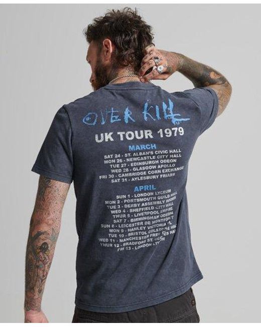 Superdry Blue Motörhead X Limited Edition Band T-shirt for men