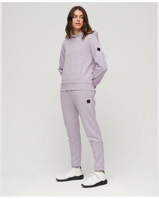 Superdry Purple Ladies Classic Code Tech Relaxed Hoodie