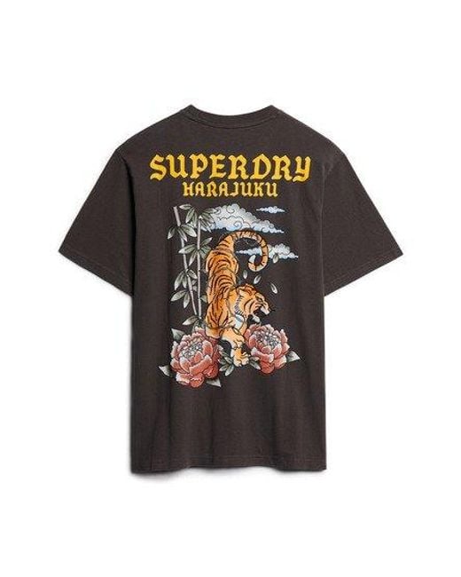 Superdry Tattoo T-shirt Met Losse Pasvorm En Grafische Print in het Gray voor heren